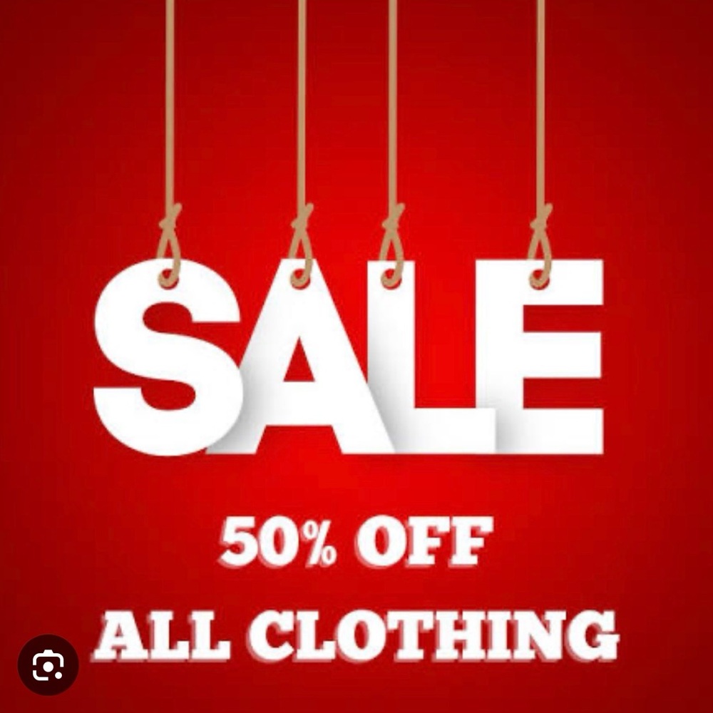 Red and White Sale Poster